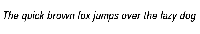 Preview of Zurich Condensed Italic BT